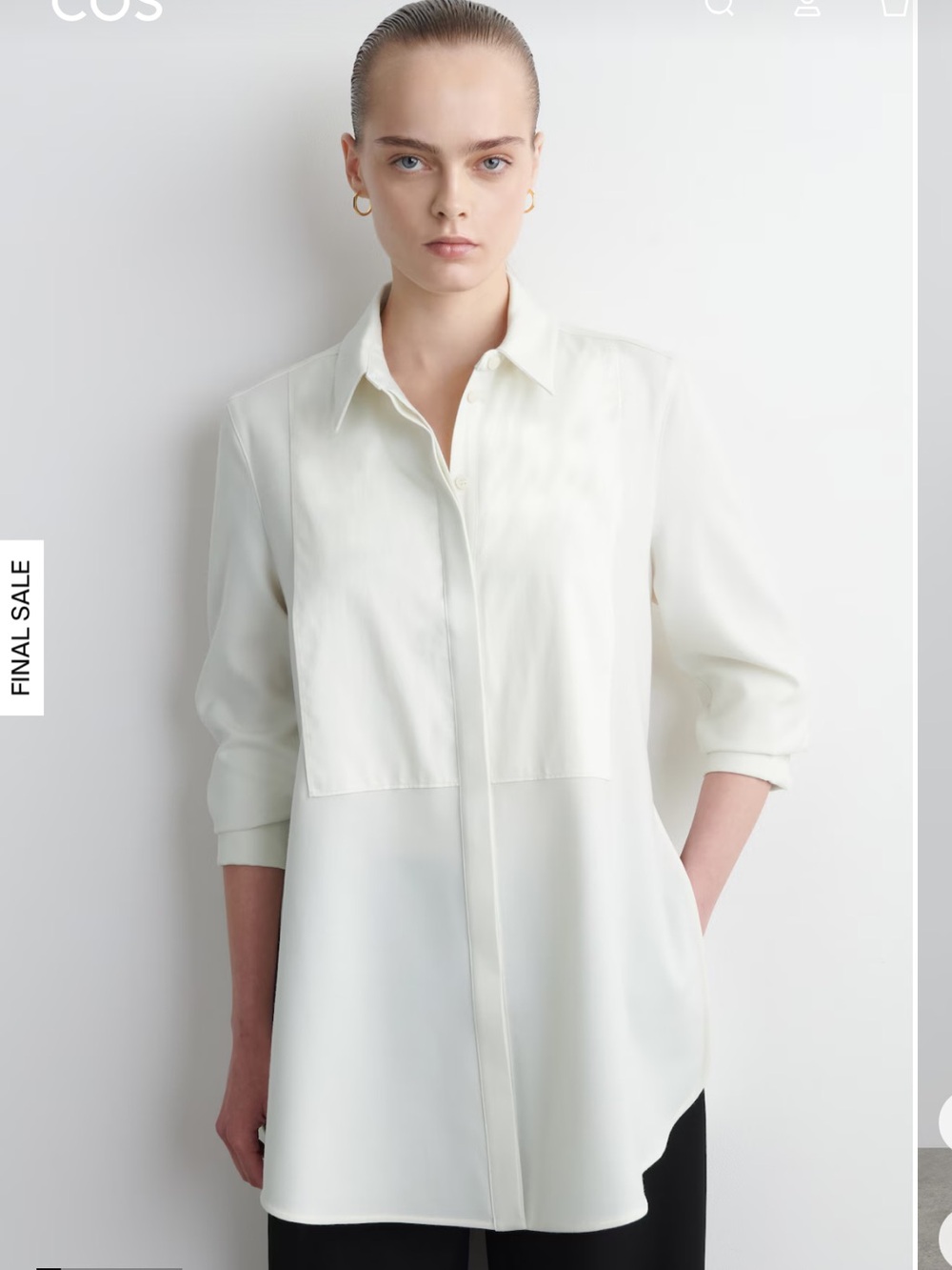 Cos Wool-Blend Tuxedo Shirt